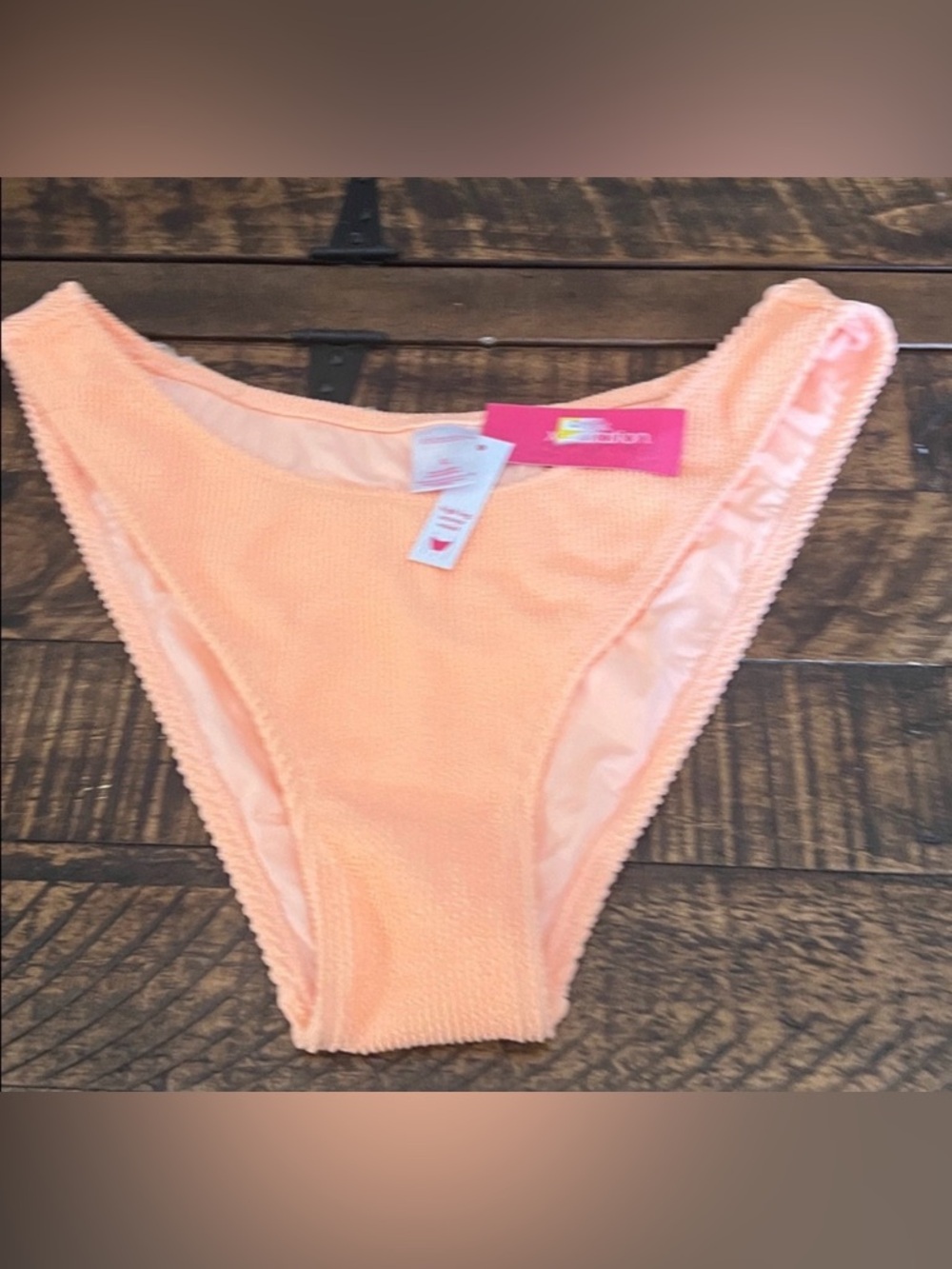 Xhilaration Coral Textured bikini bottoms